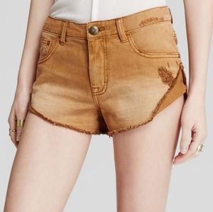 Free People Irreplaceable Brown Denim Shorts 30